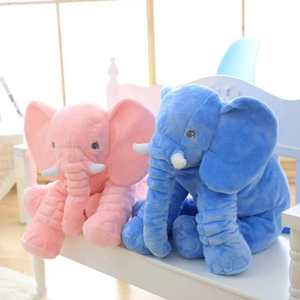 EZBABY Oreiller de confort en peluche super doux en coton PP en forme d'éléphant pour jeunes, compagnon de sommeil 31cm-50cm - Product Image 2