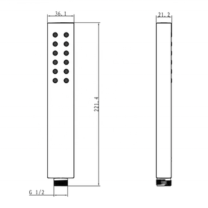 <strong>ABS</strong> Plastic Rainfall Chromed <strong>Hand</strong> <strong>Held</strong> <strong>Shower</strong> <strong>Head</strong> Bathroom Accessories - Product Image 3