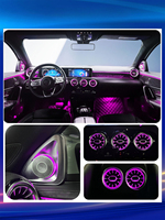 Pour mercedes-benz A/CLA classe W177 W118 64 couleurs LED voiture évent Turbine sortie buse lumière ambiante atmosphère intérieur
