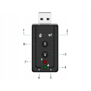 Adaptateur audio USB 7.1 avec micro et entrée jack audio pour ordinateur portable et ordinateur de bureau - Product Image 2
