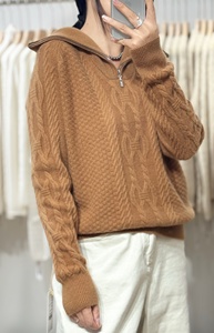 Maglione Invernale Casual da <span class=keywords><strong>Donna</strong></span> a Collo Alto, Top <span class=keywords><strong>in</strong></span> Maglia 100% Cashmere Anti-Pilling Traspirante - Product Image 3