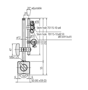 ขาตั้งมาตรวัดแบบดิจิตอล Mitutoyo 7011S-10 ทำจากสแตนเลส พร้อมแม่เหล็กและระบบปรับละเอียด ความแม่นยำ 0.1 มม. - Product Image 4