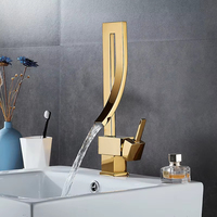 Robinet de lavabo thermostatique en laiton haute pureté avec capteur tactile, mitigeur de lavabo intelligent moderne à poser sur le comptoir pour projets hôteliers haut de gamme