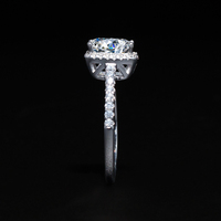 Bague pour femme en argent S925, moissanite taille radiant VVS couleur D 1CT 2CT, passe le test du stylo, classique et simple, pour mariée et mariage