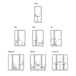 Cabina Acústica <span class=keywords><strong>para</strong></span> Oficina UNIBOOTH con Certificación Intertek SGS, Reducción <span class=keywords><strong>de</strong></span> <span class=keywords><strong>Ruido</strong></span> <span class=keywords><strong>de</strong></span> 33dB, ISO 23351, Diseño Moderno <span class=keywords><strong>para</strong></span> Edificios <span class=keywords><strong>de</strong></span> Oficinas - Product Image 5