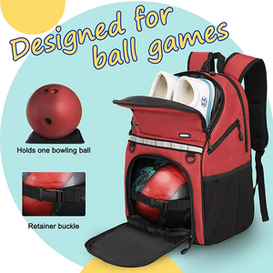 MultiPocket <strong>Bowling</strong> Gear Bag <strong>Bowling</strong> Ball Backpack With Side <strong>Shoe</strong> Pocket for <strong>Men</strong> Custom <strong>Bowling</strong> Ball Bag - Product Image 2