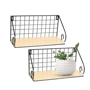 Wooden Wall Mounted Storage Rack Rectangle Durable Multipurpose <b>Shelf</b> For <b>Bedroom</b> Dorm Living Room - Product Image 5