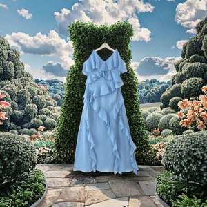 Nouvelle Robe Midi Élégante pour Femme, Décontractée, Sans Manches, à Bretelles, avec Volants Décoratifs Superposés pour <span class=keywords><strong>le</strong></span> <span class=keywords><strong>Printemps</strong></span> - Product Image 3