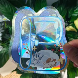 Cửa sổ kính đề can cầu vồng PVC dán Maker Holographic dính tùy chỉnh thiết kế logo suncatcher Sun Catcher <span class=keywords><strong>Sticker</strong></span> - Product Image 3