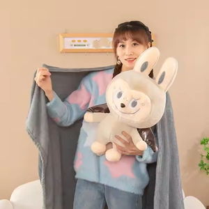 Graziosa coperta per bambola di peluche con cuscino ricamato che raffredda due In uno coperta a doppio uso e statuetta per animali domestici - Product Image 5