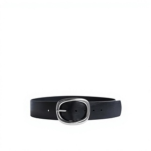 Ceinture de fête unisexe en cuir de vachette noir BS INTERNATIONAL NA134 avec boucle carrée en acier, impression personnalisée, imperméable et robuste - Product Image 5