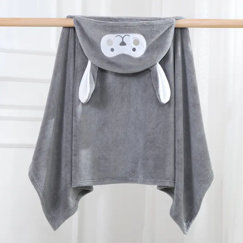 Crianças dos desenhos animados chuveiro capuz toalha de banho absorvente bebê toalha cobertor
