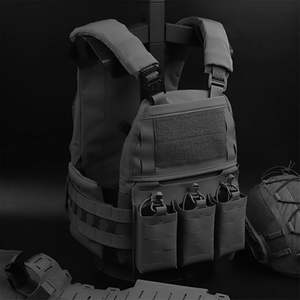 เสื้อเกราะยุทธวิธีแบบปรับได้พร้อมระบบปลดเร็วแบบโมลล์  พร้อมช่องใส่แม็กกาซีนสามช่อง สำหรับการฝึกซ้อมการรบกลางแจ้งและการรักษาความปลอดภัย - Product Image 6