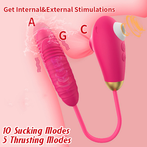 Juguete Sexual con Vibradores de Punto G y 10 Modos de Succión para Estimulación del Clítoris y Pezones, Dildos Anales, Juegos para Adultos para Parejas - Product Image 3