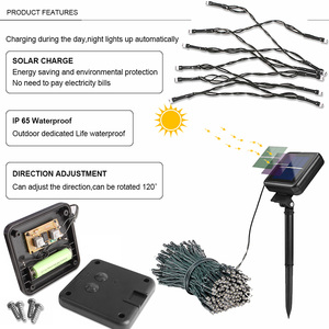 Giáng sinh trang trí dây đèn siêu sáng rõ ràng ánh sáng bóng đèn dây màu đen cho kỳ nghỉ tinh tế trang trí nội thất - Product Image 4