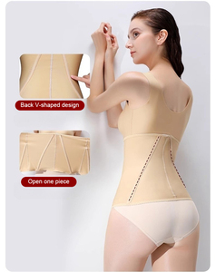 Wholesale Breathable Quick Dry Zipper Medium Compression Abdominal Control Bodysuit Waist Trainer Shaper Hook-and-Eye Closure