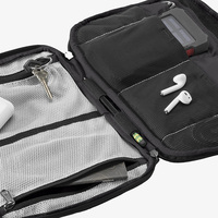 Étui de rangement compact et minimaliste personnalisé pour accessoires électroniques, câbles de charge, souris, en nylon, pour les voyages