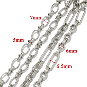 Factory supplier Hip Hop Chain wholesale custom Stainless Steel Square Box Chain for Women Necklace DIY Handmade Jewelry Making