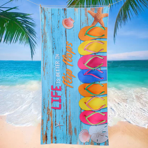 Toalla <span class=keywords><strong>de</strong></span> Playa <span class=keywords><strong>de</strong></span> Microfibra con Estampado Tropical, Ecológica, <span class=keywords><strong>de</strong></span> Secado Rápido, con Foto Personalizada para Surf, Camping y Viajes, Venta al Por Mayor - Product Image 3