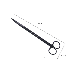 Jusuo 4PS Ferramentas para Aquário Pretas: Pinça, Tesoura, Raspador <span class=keywords><strong>de</strong></span> Algas e Ferramentas <span class=keywords><strong>de</strong></span> Aço Inoxidável para Corte <span class=keywords><strong>de</strong></span> Plantas Aquáticas e Acessórios para Tanque <span class=keywords><strong>de</strong></span> Peixes - Product Image 2