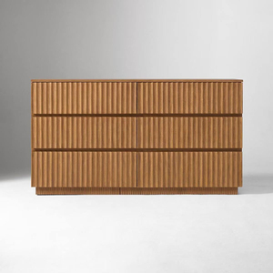 JIAMEIJIA Cassettiera Moderna in Legno con 6 Cassetti, Mobile Contenitore con Texture Ondulata - Product Image 4