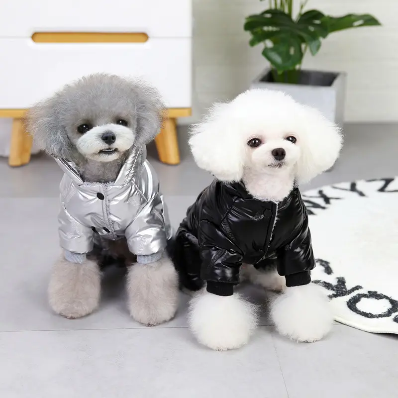 Одежда для собак, зимнее теплое роскошное бархатное хлопковое пальто для собак с четырьмя ногами, зимняя одежда для домашних животных