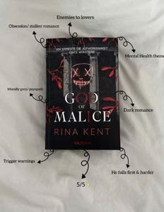 Achetez le livre God of Malice de Rina Kent, un roman d'angoisse et de suspense de la catégorie Dark Romance, en anglais, à vendre par les exportateurs. - Product Image 4