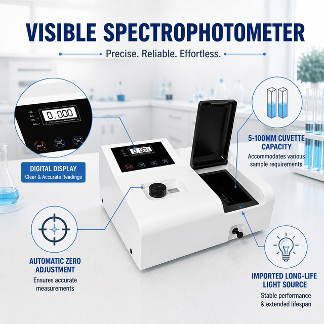 Laboratory Optical Instrument Visible Spectrometer 722N 350-1020nm