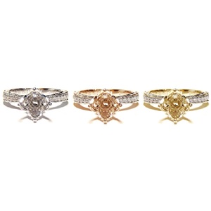 Bague de Fiançailles et de Mariage Semi-Montée en Or Blanc Massif 18 carats avec Diamant Véritable 1 carat Taille Solitaire, Design Couronne Personnalisé, pour Fête et Anniversaire - Product Image 4