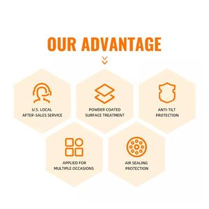 GARDENSun เหล็ก9KW โพรเพนเคลือบผง17.4 "x 15.1" x 39 "945กรัม/ชม. เครื่องทำความร้อนกลางแจ้งที่ดีที่สุด - Product Image 4