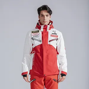 Abbigliamento da sci antivento personalizzato all'ingrosso giacche da Snowboard sportive traspiranti giacche da sci da uomo impermeabili