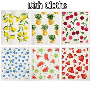 Serviettes en éponge de cellulose biodégradables à 100 %, personnalisables et réutilisables, pour la cuisine, type torchon suédois, vente en gros - Product Image 1