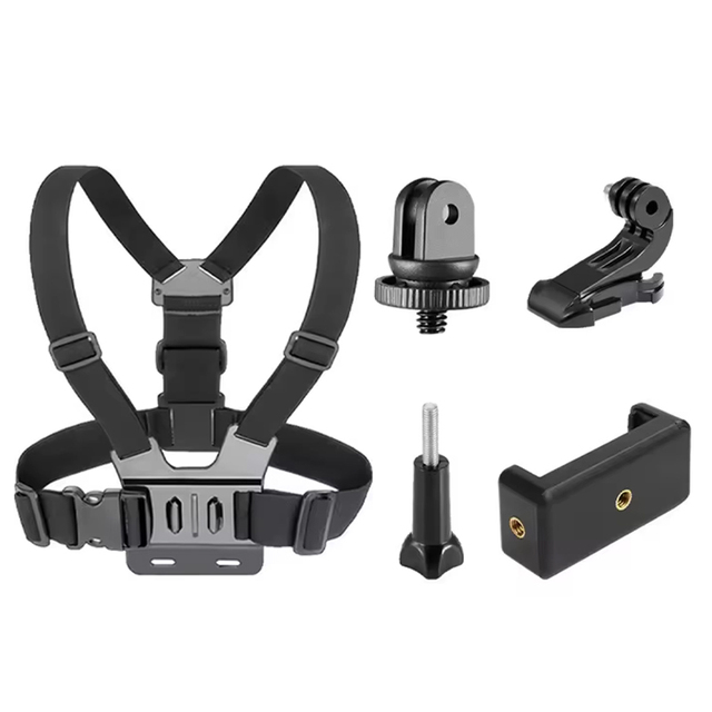 Chest Mount Strap Belt Harness for Gopro Camera Accessories Mobile Cell Phone Clip Holder for iPhone 13 Xiaomi