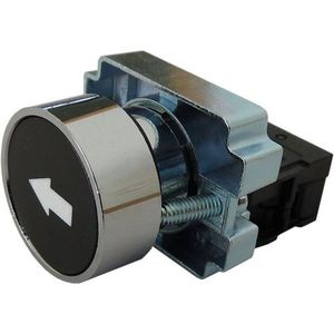 Bouton poussoir de panneau 10A 600V noir avec indicateur de flèche pour usage industriel - Product Image 1