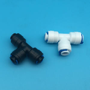 Conector en T de Conexión Rápida Tipo T, Accesorio para Purificador de Agua de 2 Puntos, Grado Alimenticio PPE, Conector Unión Negro/Blanco - Product Image 2