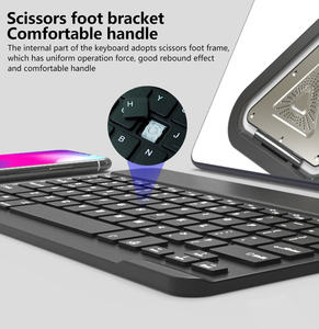 Consegna veloce ABS 78 tasti 10 pollici <span class=keywords><strong>tastiera</strong></span> Bluetooth Wireless ultrasottile compatibile <span class=keywords><strong>con</strong></span> iPad <span class=keywords><strong>Samsung</strong></span> Tablet - Product Image 2