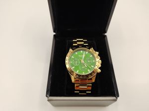 Reloj de Pulsera Mecánico de Calidad para Hombre, Personalizado al por Mayor, con Correa de Acero Inoxidable, Esfera Verde, Resistente al Agua, Modelo SZ2410 - Product Image 5