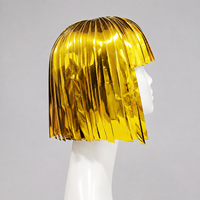 Tocado de espejo plateado cosido a mano con tira reflectante, estilo guerrera futurista, para bailarina GOGO, para escenario de bar, adultos