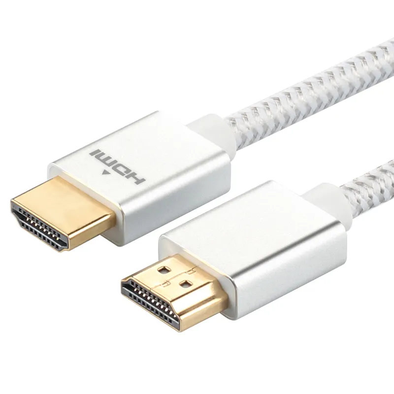 White High Speed 4k 60Hz UHD 2160P HD 1080P 3D Hdmi Braided Cord 30AWG Hdmi Cable 0.5m 3m 10m To 50m Hdmi Cable 2.0 For PS3