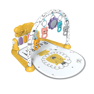 Alfombra de juego y actividades para bebés, suave, sensorial, con diseño de León Amarillo B/O, para gimnasio, con colgante. - Product Image 1