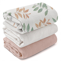 Couvertures d'emmaillotage en mousseline de coton biologique pour literie de bébé nouveau-né couvertures de bébé personnalisées enveloppes d'emmaillotage durables pour bébé