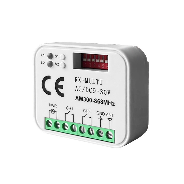 300-868MHz Multi Frequency Receiver Controls the Remote Control of Opening and Closing Doors, Access Barriers, and Gates