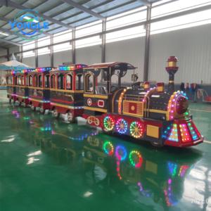 เครื่องเล่นรางรถไฟไฟฟ้าสำหรับกิจกรรมกลางแจ้งสนุกสนานย้อนยุคสไตล์ที่แตกต่างกัน