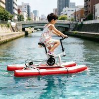 Vélo aquatique à pédales pour enfants, style SUP, ponton flottant plat, cadre en aluminium, faible résistance, rangement facile, logo personnalisé OEM, de Chine Lumark