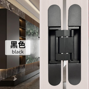 Bisagra oculta para puerta, ajustable en 3D, de aleación de zinc plateada, para puertas plegables interiores y exteriores - Product Image 2
