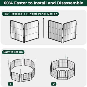 Harga pabrik langsung lipat Playpen hewan peliharaan latihan tahan lama 6 panel pagar logam Playpen anjing untuk anjing kecil sedang besar - Product Image 3