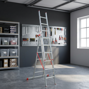 Échelle télescopique professionnelle moderne ATS-335 de type A, 33 marches, en aluminium de 1,2 mm, capacité de 150 kg, 3 sections, coulissante - Product Image 2
