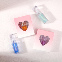 Kit d'huile de soin des lèvres Mignon Rose avec logo personnalisé Huile pour les lèvres transparente aux fruits et légumes