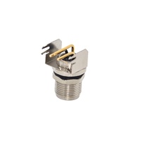 Conector Automotriz M8A-M08-W Macho de Ángulo Recto para Montaje en PCB, Conector Angular de 2-8 Pines con Contactos de Latón Chapados en Oro
