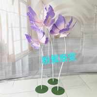 Grand papier élégant papillon design fleurs artificielles de mariage papier art mur pour Halloween nouvel an saint valentin décor